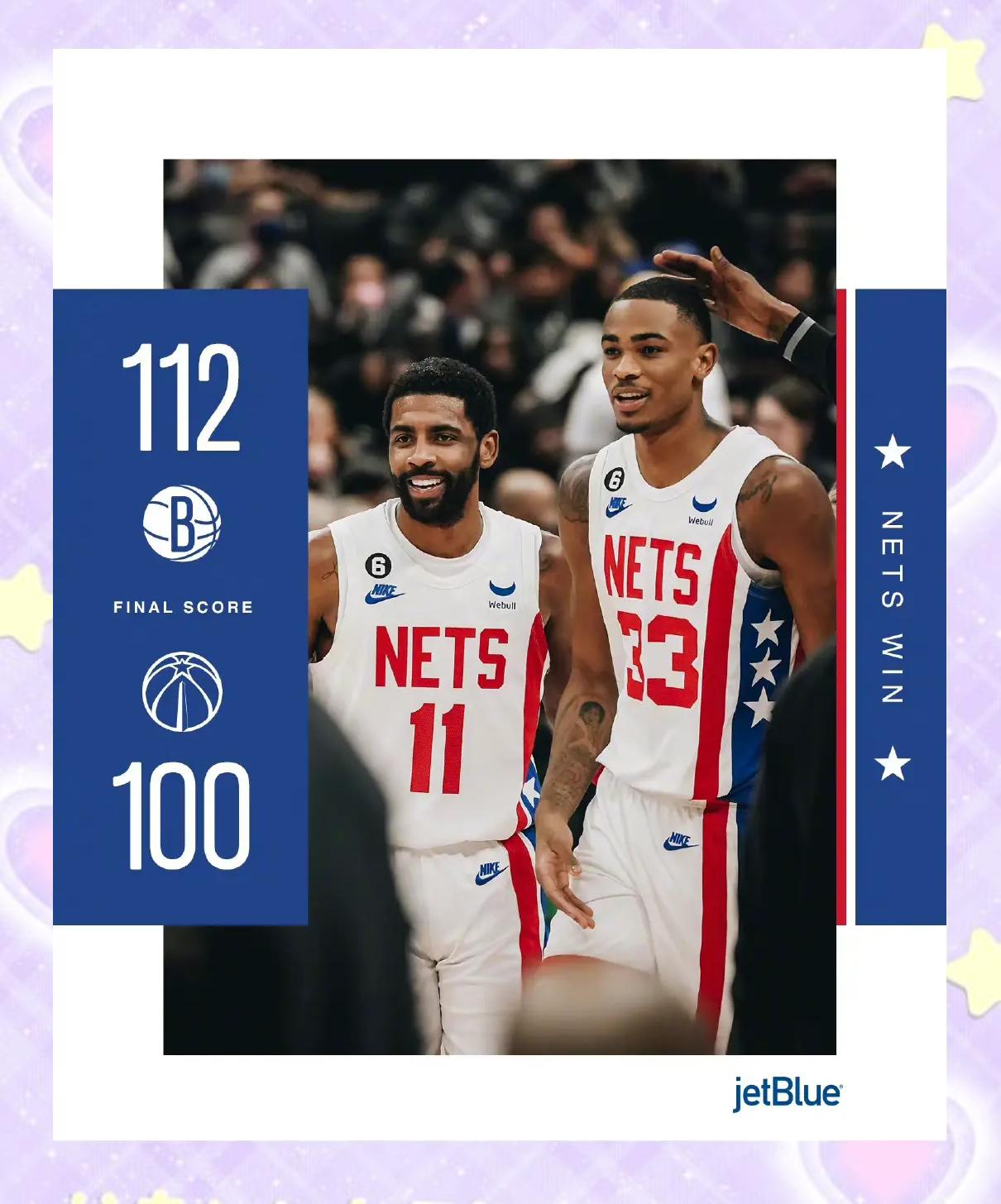 篮网中锋内线统治力十足，帮助球队击败对手